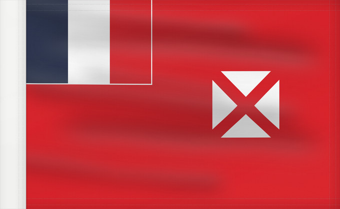Bandera, con lado del asta reforzado: Wallis and Futuna Wallis-et-Futuna Wallis y Futuna Wallis und Futuna Wallis e Futuna