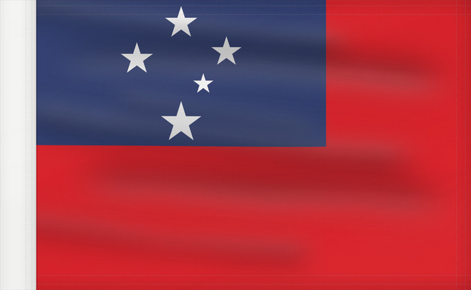 Drapeau, avec guindant renforcé : Samoa	Pīwari o Hāmoa	Samoe	Fu‘a o Sāmoa