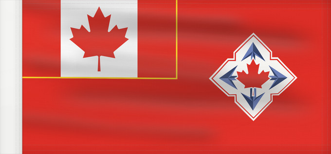 Drapeau, avec guindant renforcé : Canadian Army  1968–1998	Canadian Army  1968-1998	Armée canadienne (1968–1998)	Ejército Canadiense (1968–1998)	Kanadische Armee (1968–1998)	Esercito Canadese (1968–1998)