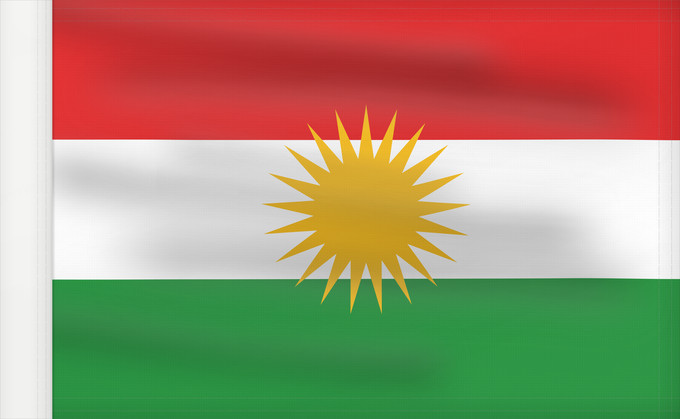 Drapeau, avec guindant renforcé : Kurdistan	Kurds and Kurdistan	Kurdistán