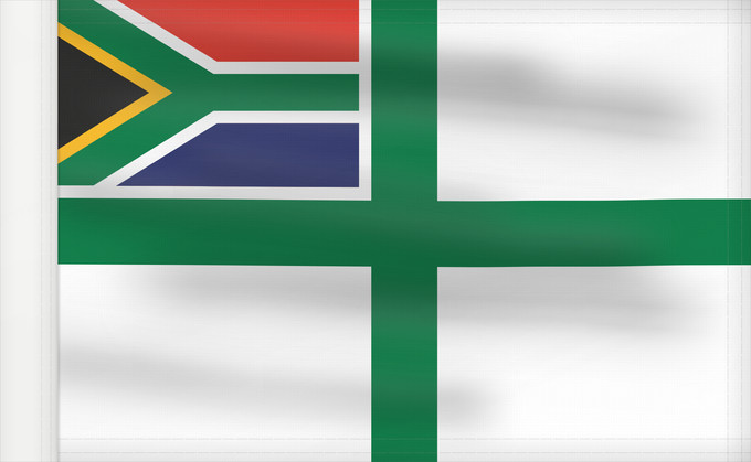 Flag, with reinforced hoist: Naval Ensign of South Africa