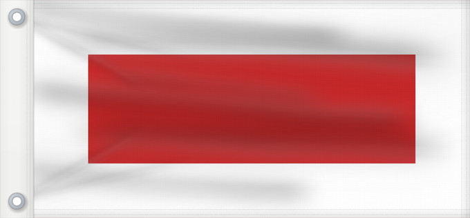 Bandera, con dos ojales metálicos y lado del asta reforzado: Ra’s al Khaymah