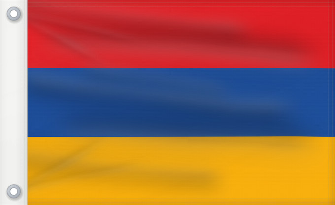 Flag, with two metal eyelets and reinforced hoist: Armenia L Arménie Armenien Dell Armenia Armenië Ерманҭәыла абыраҟ علم أرمينيا ܐܬܐ ܕܐܪܡܝܢܝܐ Ermənistan Әрмәнстан флагы Сцяг Арменіі Сьцяг Армэніі Ermenije Σημαία της Αρμενίας Armenio Armeenia lipp Armenian Örményország Հայաստանի դրոշը სომხეთის დროშა Әрменс
