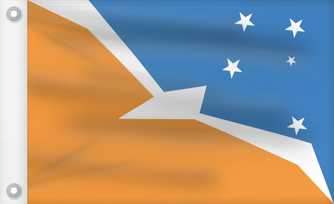 Drapeau, avec deux œillets métalliques et guindant renforcé : Provincia de Tierra del Fuego	Tierra del Fuego Province, Argentina	Province de Tierra del Fuego	provincia de Tierra del Fuego	Tierra del Fuego (Provinz)	Provincia di Terra del Fuoco