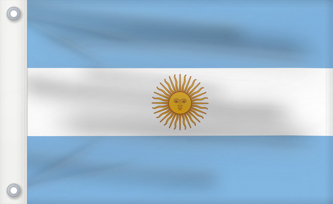 Flag, with two metal eyelets and reinforced hoist: Argentina	Argentin	La Argentina	Argentinien	Dell Argentina	Argentinië	Argentyny	আর্জেন্টিনার পতাকা	Argentine	آرژانتین پرچم	Argentiinan	Airgintín	Флаг Аргентины	Argentíny	Argentinas	Прапор Аргентини	​阿根廷国旗