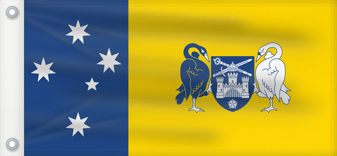 Drapeau, avec deux œillets métalliques et guindant renforcé : Australian Capital Territory Australian Capital TerritoryIt is from openclipart Territoire de la capitale australienne Territorio de la Capital Australiana Fändel vum Australeschen Haaptstadterritoire