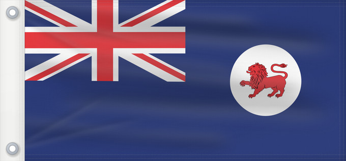 Drapeau, avec deux œillets métalliques et guindant renforcé : Tasmania Tasmanie Tasmanien