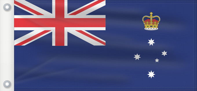 Drapeau, avec deux œillets métalliques et guindant renforcé : Victoria