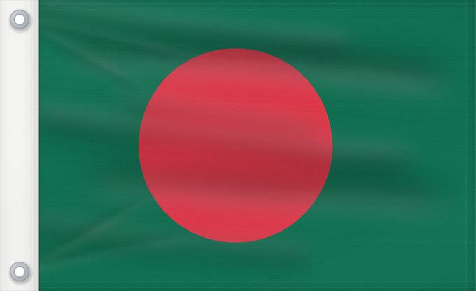 Drapeau, avec deux œillets métalliques et guindant renforcé : Bangladesh Bangladesch علم بنغلاديش বাংলাদেশের জাতীয় পতাকা Bangladeshs Bangladeŝo Bangladeshin Le bengo lanci Флаг Бангладеш Bangladeša