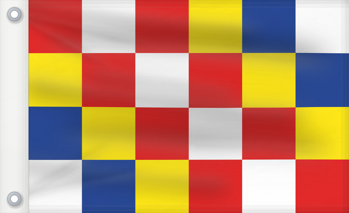Bandera, con dos ojales metálicos y lado del asta reforzado: Antwerp	Anvers	Amberes	Antwerpen	Anversa