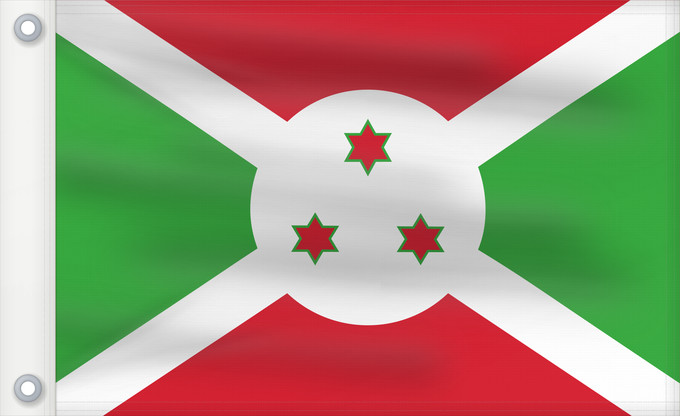 Drapeau, avec deux œillets métalliques et guindant renforcé : Burundi