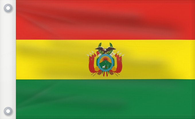 Flagge, mit zwei Metallösen und verstärktem Besatzband: Bolivia	Civil de la Bolivie	Bolivien	Bolivië	Bolívia	Boliwii	Boliviens	Bolivio	Bolivian	Wuliwiya wiphala	Bolivije	Drapea del Boliveye