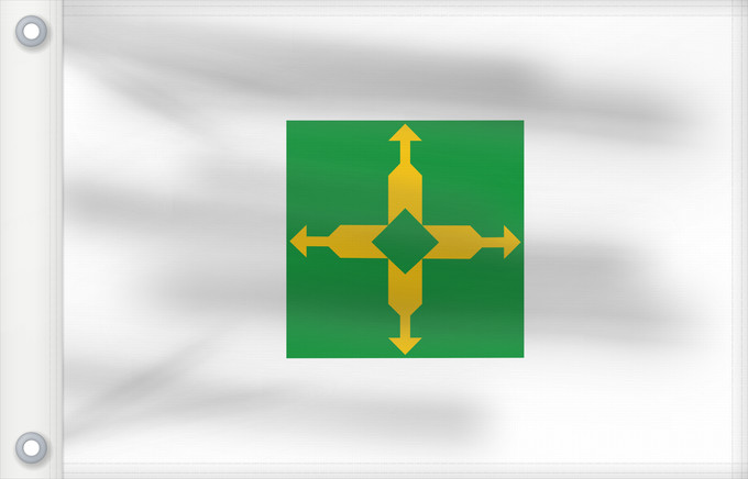 Bandera, con dos ojales metálicos y lado del asta reforzado: Distrito Federal