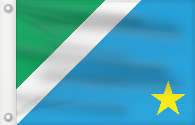 Bandera, con dos ojales metálicos y lado del asta reforzado: Mato Grosso do Sul Mato Grosso do Sul, Brazil Mato Grosso del Sur