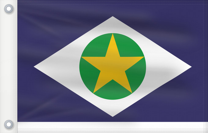 Flag, with two metal eyelets and reinforced hoist: Mato Grosso	State of Mato Grosso, Brazil	Mato Grueso	Mato Grosso, Brasil