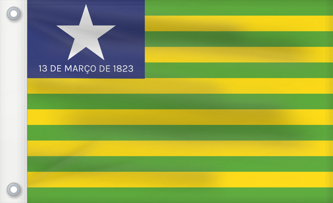 Flag, with two metal eyelets and reinforced hoist: Piauí