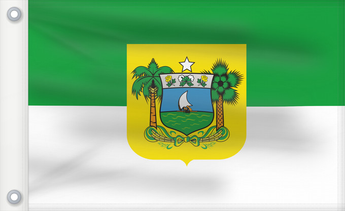 Bandera, con dos ojales metálicos y lado del asta reforzado: Rio Grande do Norte State of Rio Grande do Norte, Brazil Rio Grande do Norte Estado do Rio Grande do Norte, Brasil