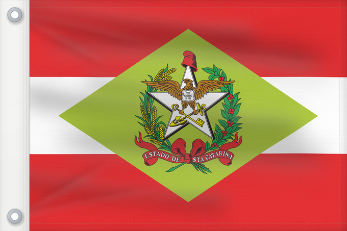 Drapeau, avec deux œillets métalliques et guindant renforcé : Santa Catarina