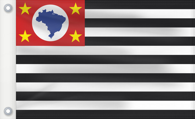 Bandera, con dos ojales metálicos y lado del asta reforzado: São Paulo	Sao Paulo	São Paulo, Brasil