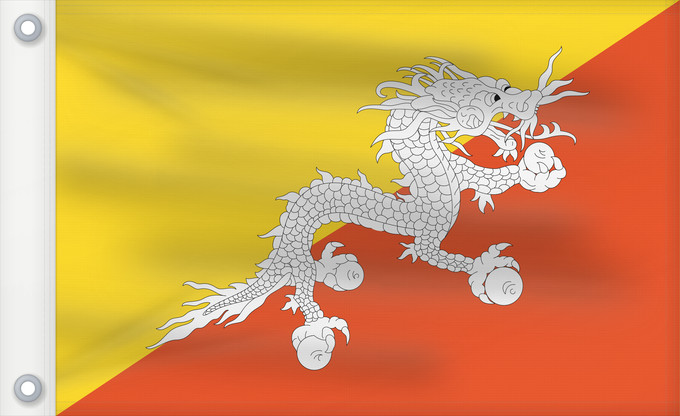 Bandera, con dos ojales metálicos y lado del asta reforzado: Bhutan	Bhoutan	Bután	Butão	علم بوتان	ভূটানের পতাকা	ཧྥ་རན་ས་ཀྱི་དར་ཆ།	Bhutani lipp	Bhutanin	Watawat ng Bhutan	भूटान का ध्वज	Флаг Бутана	Butana	Bhutans	Bhutanu	ธงชาติ ประเทศภูฏาน