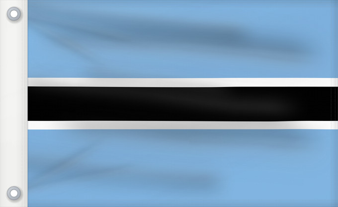 Flag, with two metal eyelets and reinforced hoist: Botswana	Botsuana