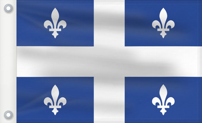 Drapeau, avec deux œillets métalliques et guindant renforcé : Quebec	Québec	Banniel Kebek