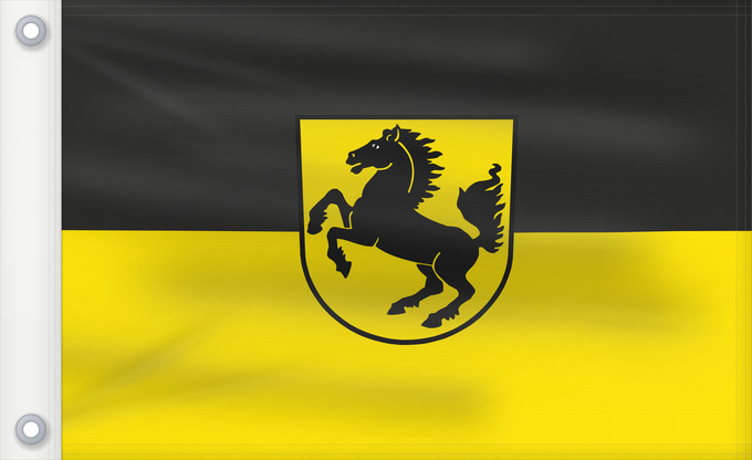 Drapeau, avec deux œillets métalliques et guindant renforcé : Stuttgart, Landeshauptstadt (Region Stuttgart)