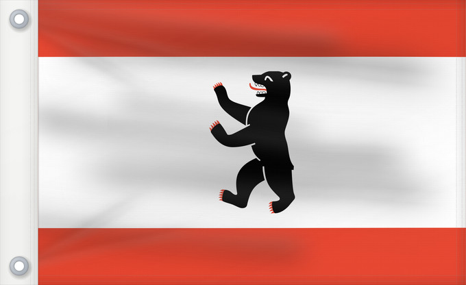 Flagge, mit zwei Metallösen und verstärktem Besatzband: Berlin Berlín Landes und der Stadt Berlin Berlino Berlijn Berlina Σημαία του Βερολίνου