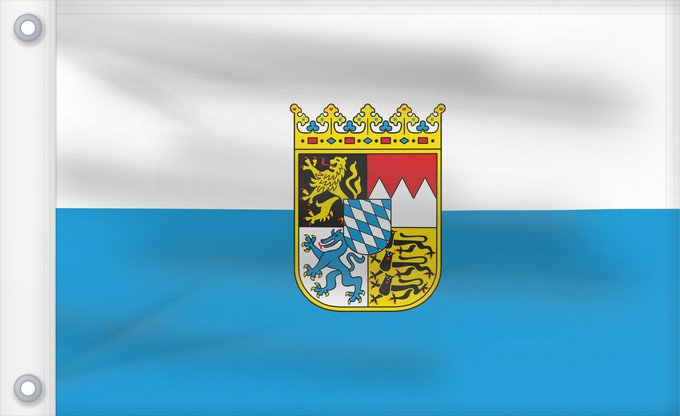 Flag, with two metal eyelets and reinforced hoist: Bavaria  state	Bavaria	Baviera
