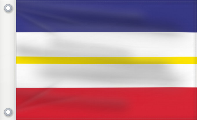 Drapeau, avec deux œillets métalliques et guindant renforcé : Mecklenburg-Western Pomerania Mecklenburg-Vorpommern Mecklembourg-Poméranie-Occidentale Mecklemburgo-Pomerania Occidental Meclemburgo-Pomerania Anteriore