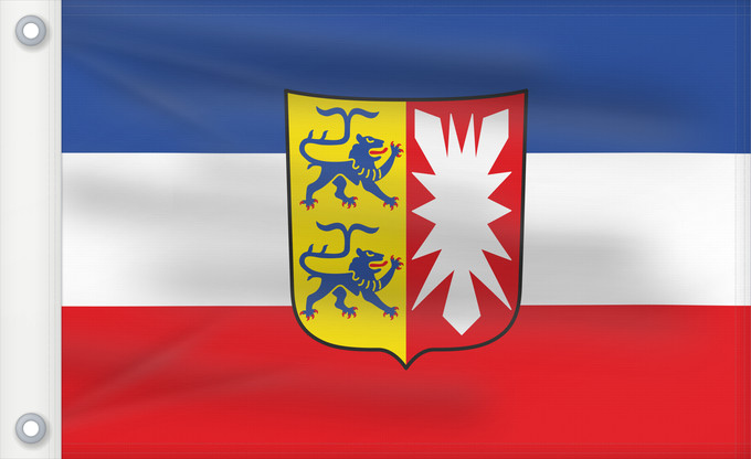 Bandera, con dos ojales metálicos y lado del asta reforzado: Schleswig-Holstein