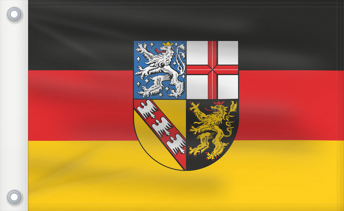 Bandera, con dos ojales metálicos y lado del asta reforzado: Saarland	Sarre