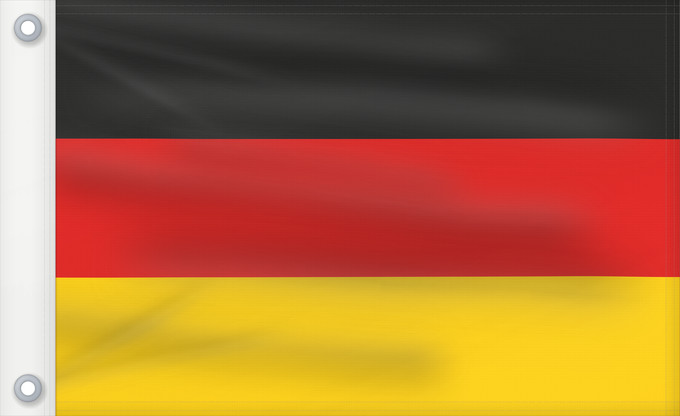 Drapeau, avec deux œillets métalliques et guindant renforcé : Germany Allemagne Alemania Deutschland Germania