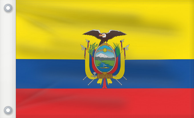 Drapeau, avec deux œillets métalliques et guindant renforcé : Ecuador	L Équateur	Equador	Ikwadur wiphala	Ekvadora	L Ecuador	Ecuadors	Ekvadoro	Ekuadorko bandera	Ecuadorin	Ekwatè	Pāmitl Ecuador	Ikwadur unancha	Флаг Эквадора	Прапор Еквадору