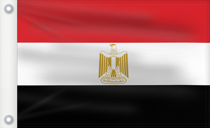Bandera, con dos ojales metálicos y lado del asta reforzado: Egypt L Égypte Egipto Ägyptens Dell Egitto Egypte የግብፅ ሰንደቅዓላማ علم مصر Сцяг Егіпта Banniel Egipt Yr Aifft Af Ægypten Σημαία της Αιγύπτου Egiptio Egyptin Asenǧaq n Maṣer Флаг Египта Masar Egyptens Mısır Прапор Єгипту
