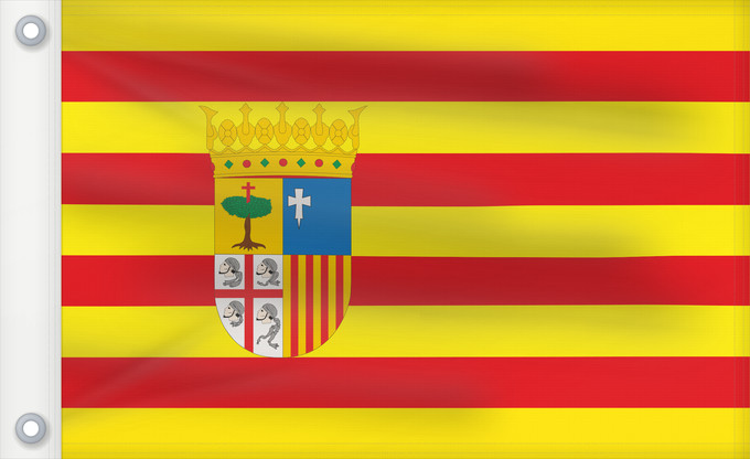 Drapeau, avec deux œillets métalliques et guindant renforcé : Aragon Aragón Aragona