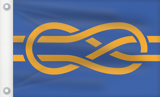 Drapeau, avec deux œillets métalliques et guindant renforcé : FIAV	Fédération internationale des associations vexillologiques   International Federation of Vexillological Associations	Fédération internationale des associations vexillologiques	Federación Internacional de Asociaciones Vexilológicas	FIAV (International