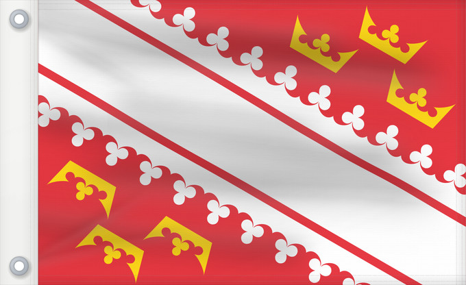 Flagge, mit zwei Metallösen und verstärktem Besatzband: Alsace L’Alsace Alsacia Französischen Region Elsass Alsazia