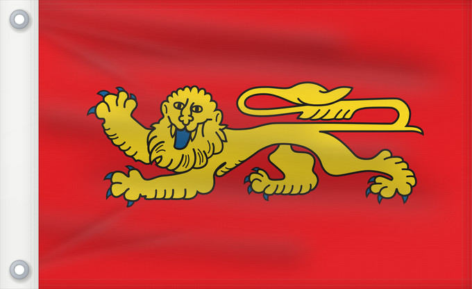 Bandera, con dos ojales metálicos y lado del asta reforzado: Aquitaine	Regional flag of the french province Aquitaine	Région Aquitaine en France	Aquitania  región francesa	Aquitanien	Aquitania