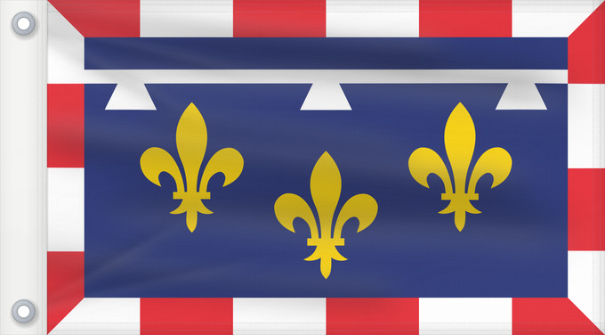 Bandera, con dos ojales metálicos y lado del asta reforzado: Centre-Val de Loire	Unofficial flag of Centre  region  in France	Non-officiel de la région Centre-Val de Loire en France	Centro	Centre	Banniel anofisiel Kreiz-Traoñ al Liger e Frañs
