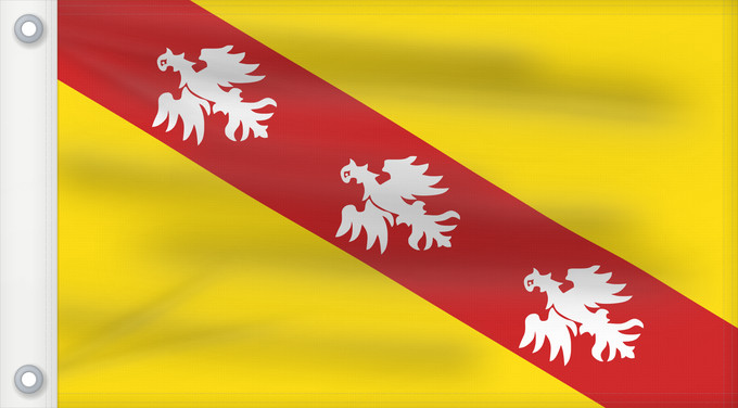Flag, with two metal eyelets and reinforced hoist: Lorraine Region Lorraine in France Région Lorraine en France Lorena Lorena