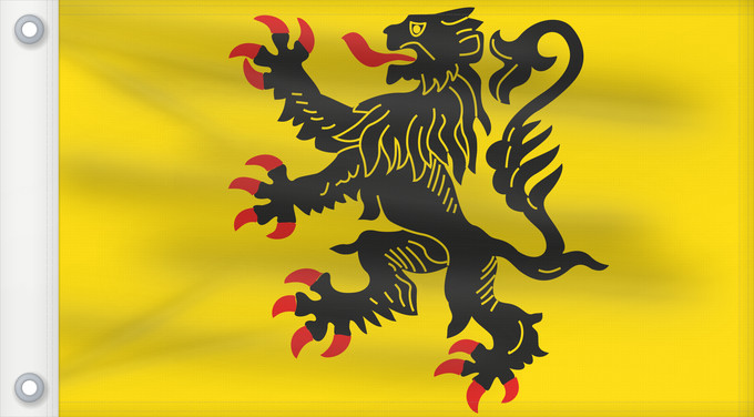 Flag, with two metal eyelets and reinforced hoist: Generic flag of Nord-Pas-de-Calais Lion of Flandres appearing Lion des flandres Norte-Paso de Calais Flämischer Löwe Nord-Pas-de-Calais
