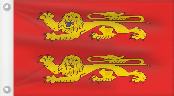 Flag, with two metal eyelets and reinforced hoist: Basse-Normandie	Lower Normandy  Basse-Normandie	Basse- Normandie	Basse-Normandie 	Couleu de la Basse-Normaundie