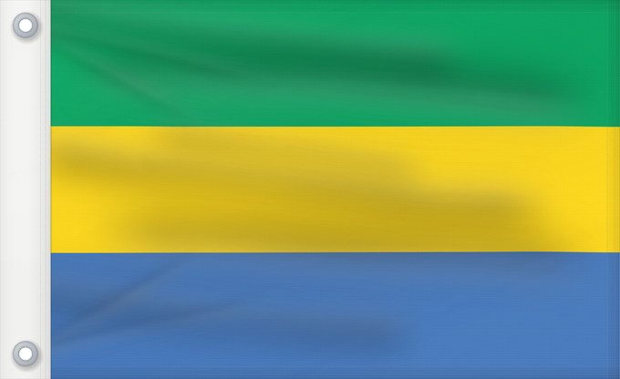 Bandera, con dos ojales metálicos y lado del asta reforzado: Gabon	Gabón	Gabun	Gabão	علم جمهوريةالغابون	Banniel Gabon	Gabons	Gabono	Gabongo bandera	پرچم گابن	Drapél du Gabon	Dalapo ya Ngabu	Bɛndɛ́lɛ ya Gabɔ́	Bendêre tî Gaböon