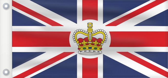 Flag, with two metal eyelets and reinforced hoist: British Consular Ensign