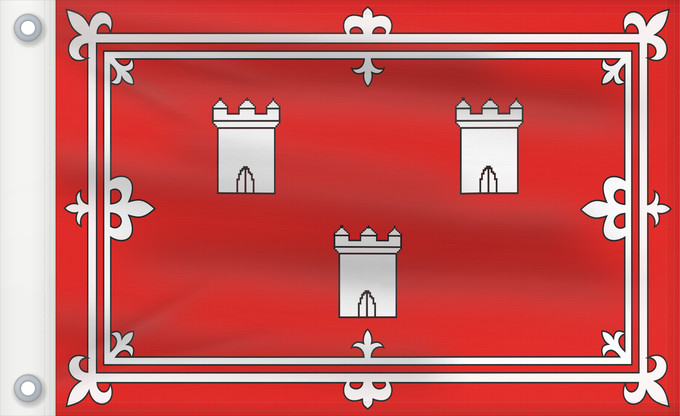 Bandera, con dos ojales metálicos y lado del asta reforzado: Aberdeen	A vector Image of the flag of Aberdeen