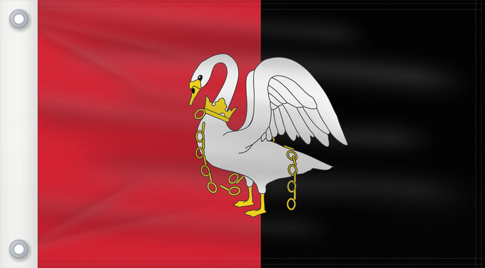 Flag, with two metal eyelets and reinforced hoist: Buckinghamshire