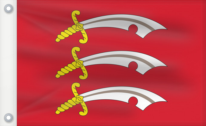 Bandera, con dos ojales metálicos y lado del asta reforzado: Essex