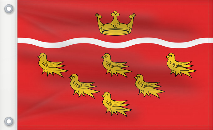 Bandera, con dos ojales metálicos y lado del asta reforzado: East Sussex