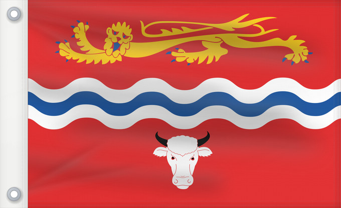 Flag, with two metal eyelets and reinforced hoist: Herefordshire